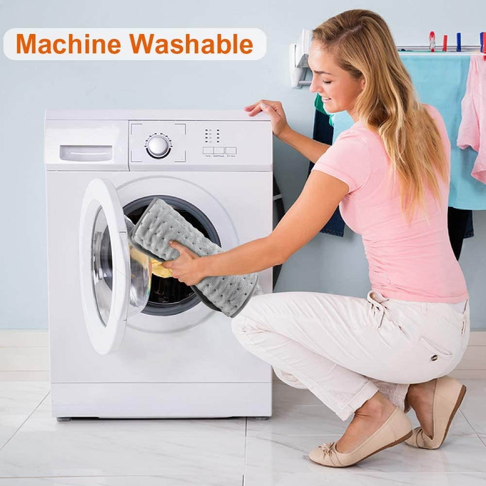 Electric Heating Pad for Back Pain Relief, Arealer Fasting Heating & 6 Temperature Modes & Auto Shut-Off & Washable Therapy Heared Blanket(Gray)