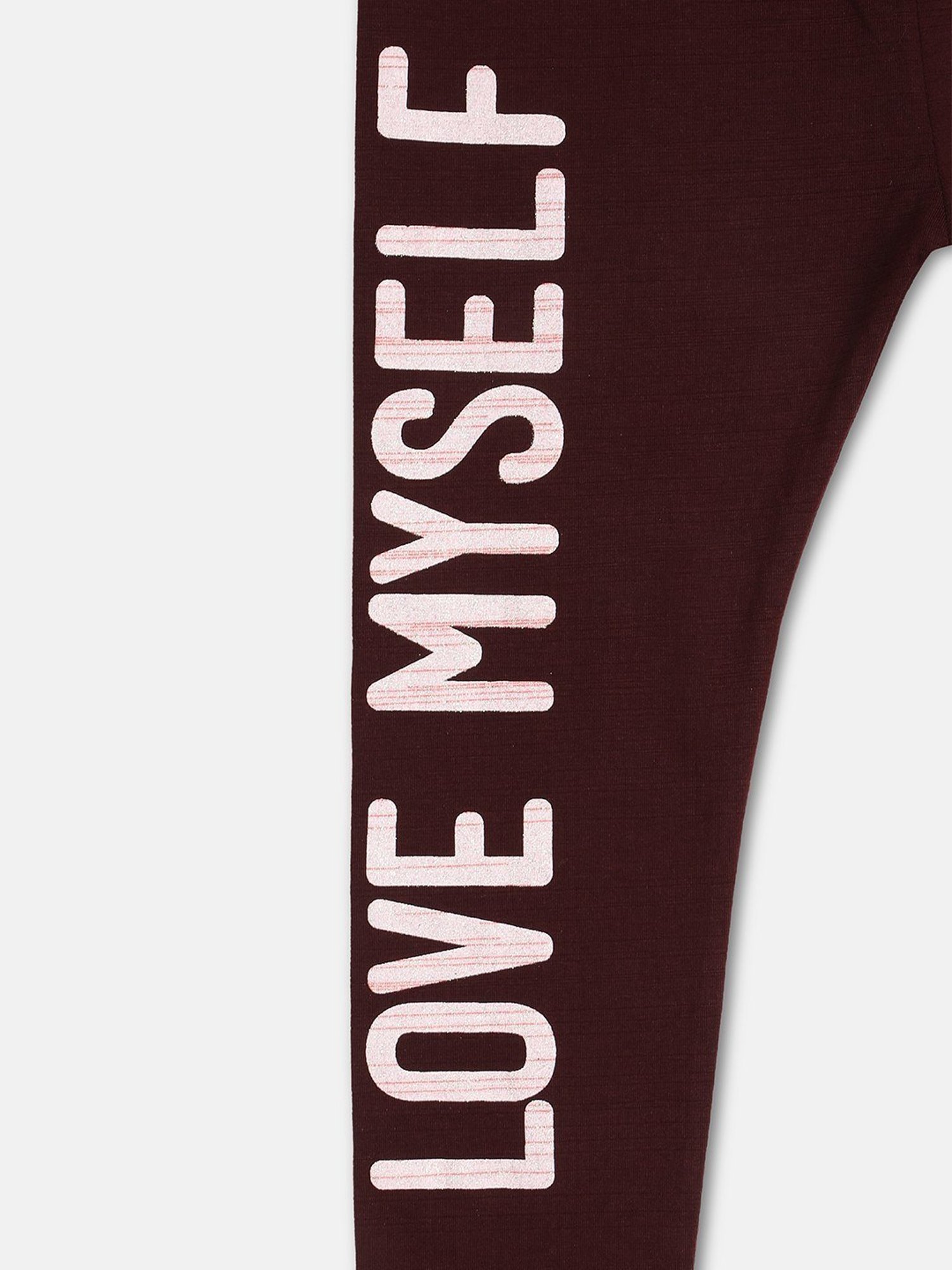 ZIAMA Girls Wine Printed Capri