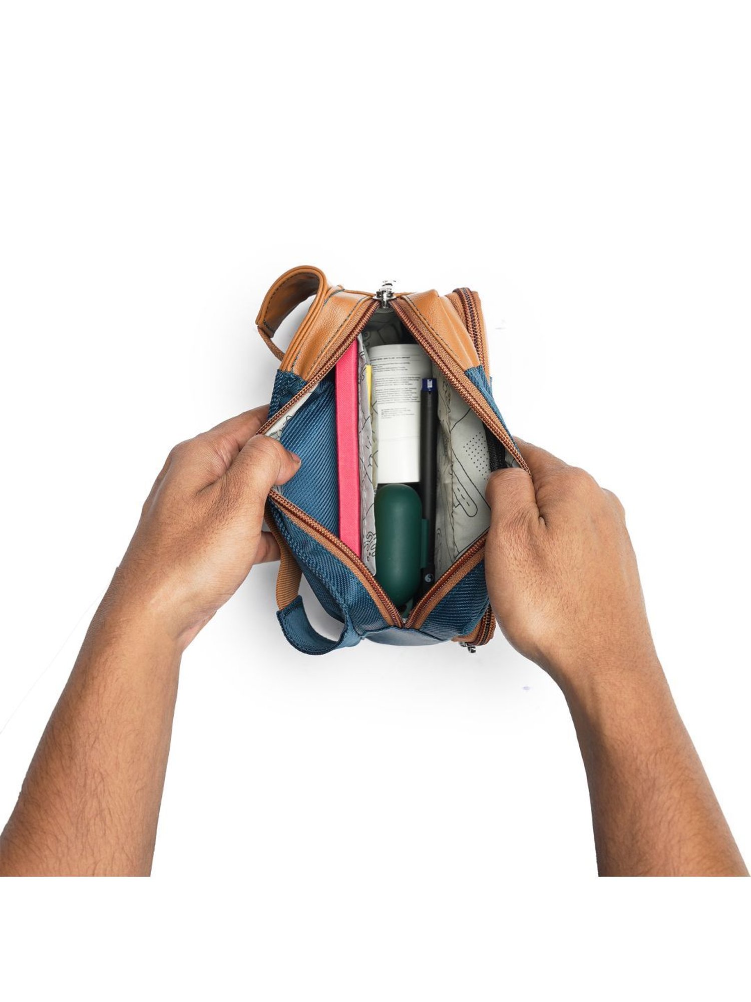 Assembly Blue Color Block Waist Pouch