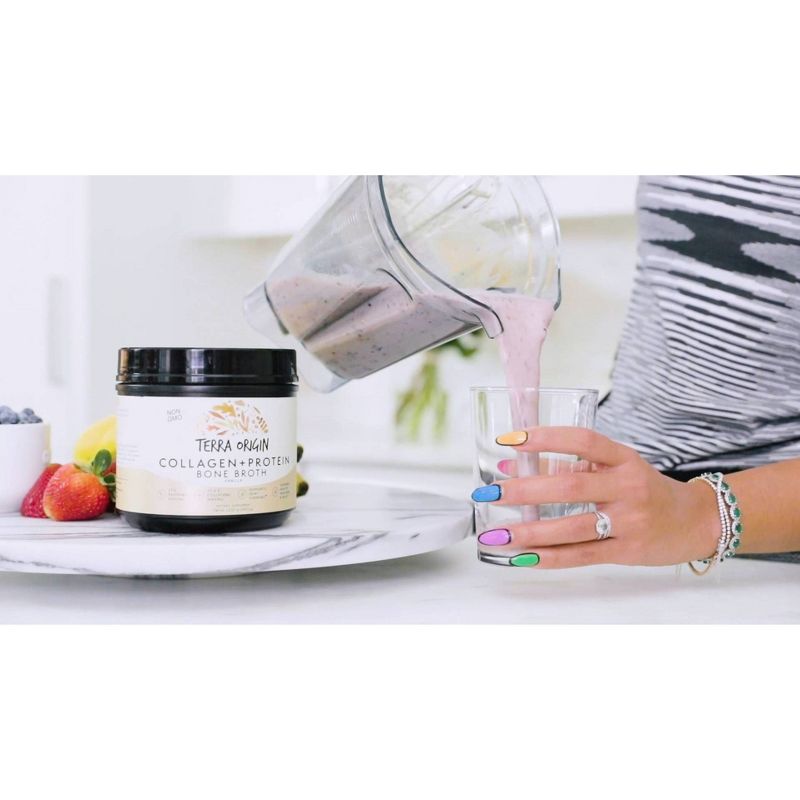 Terra Origin Collagen and Protein Bone Broth Powder Vanilla - 12.33oz