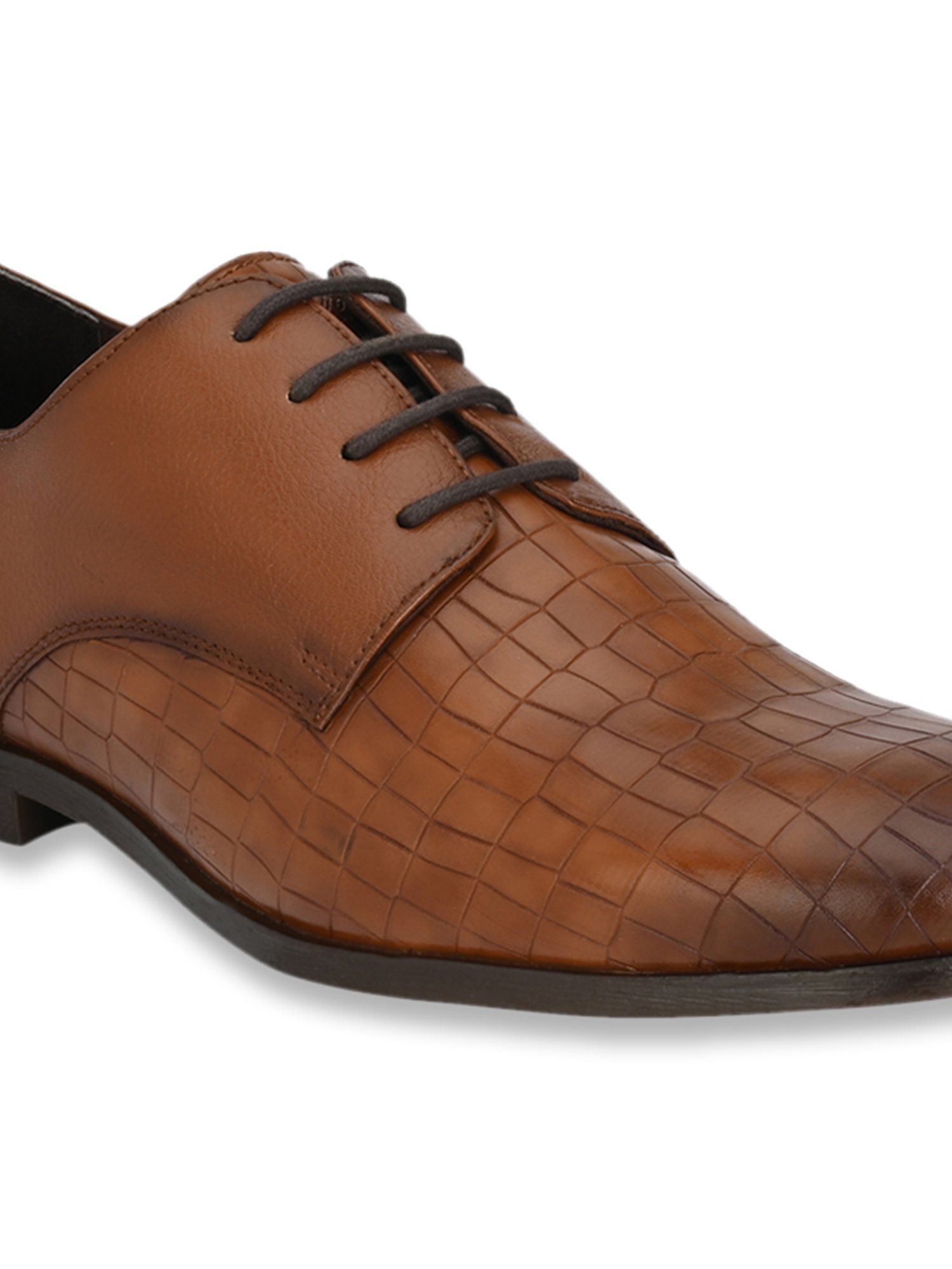 Delize Men's Tan Derby Shoes