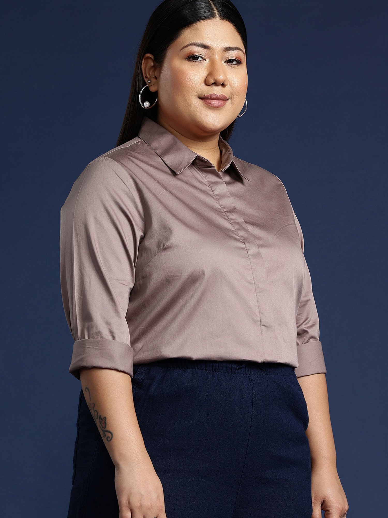 Van Heusen Maroon Plain Formal Shirt