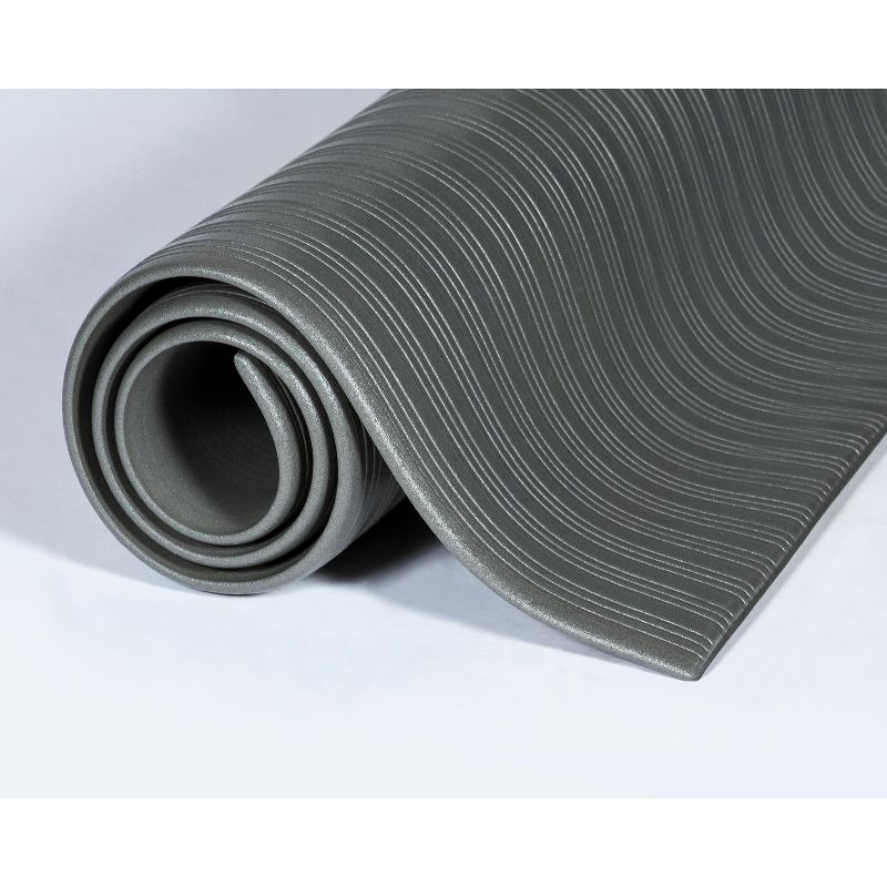 1'4"x2'4" Rectangle Indoor and Outdoor Polyurethane Floor Mat Black - PiccoCasa