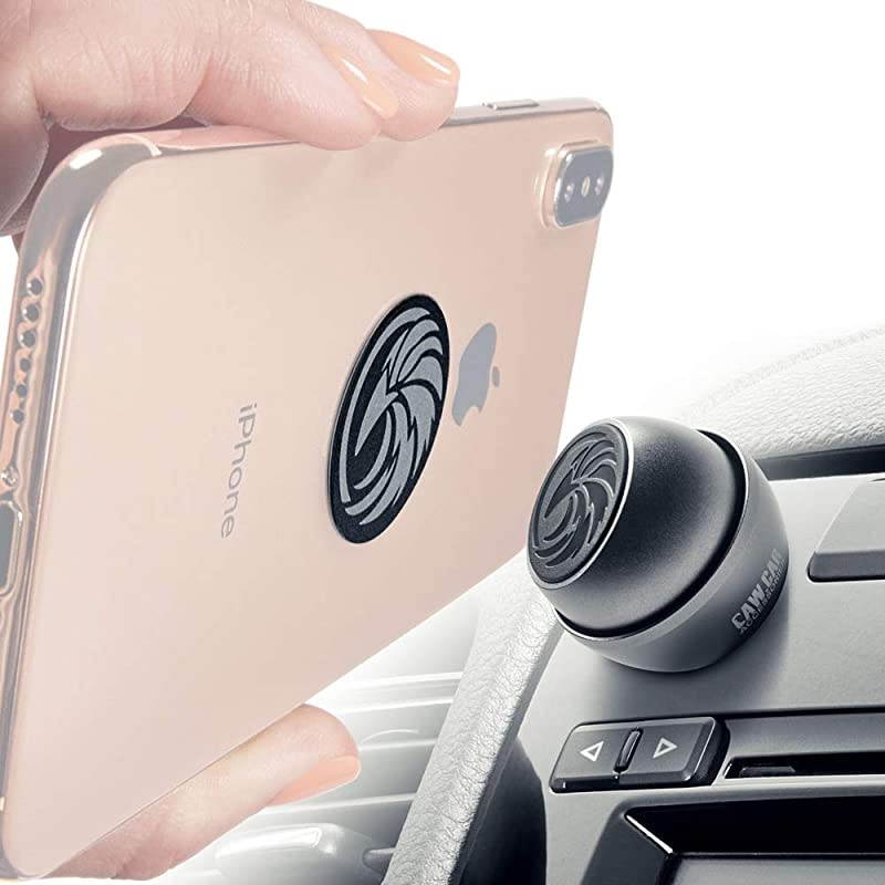 Car Phone Mount Magnetic AllMetal iPhone Car Mount for Any Smartphone or GPS Truly OneHanded Cell Phone Holder for Car Dashboard