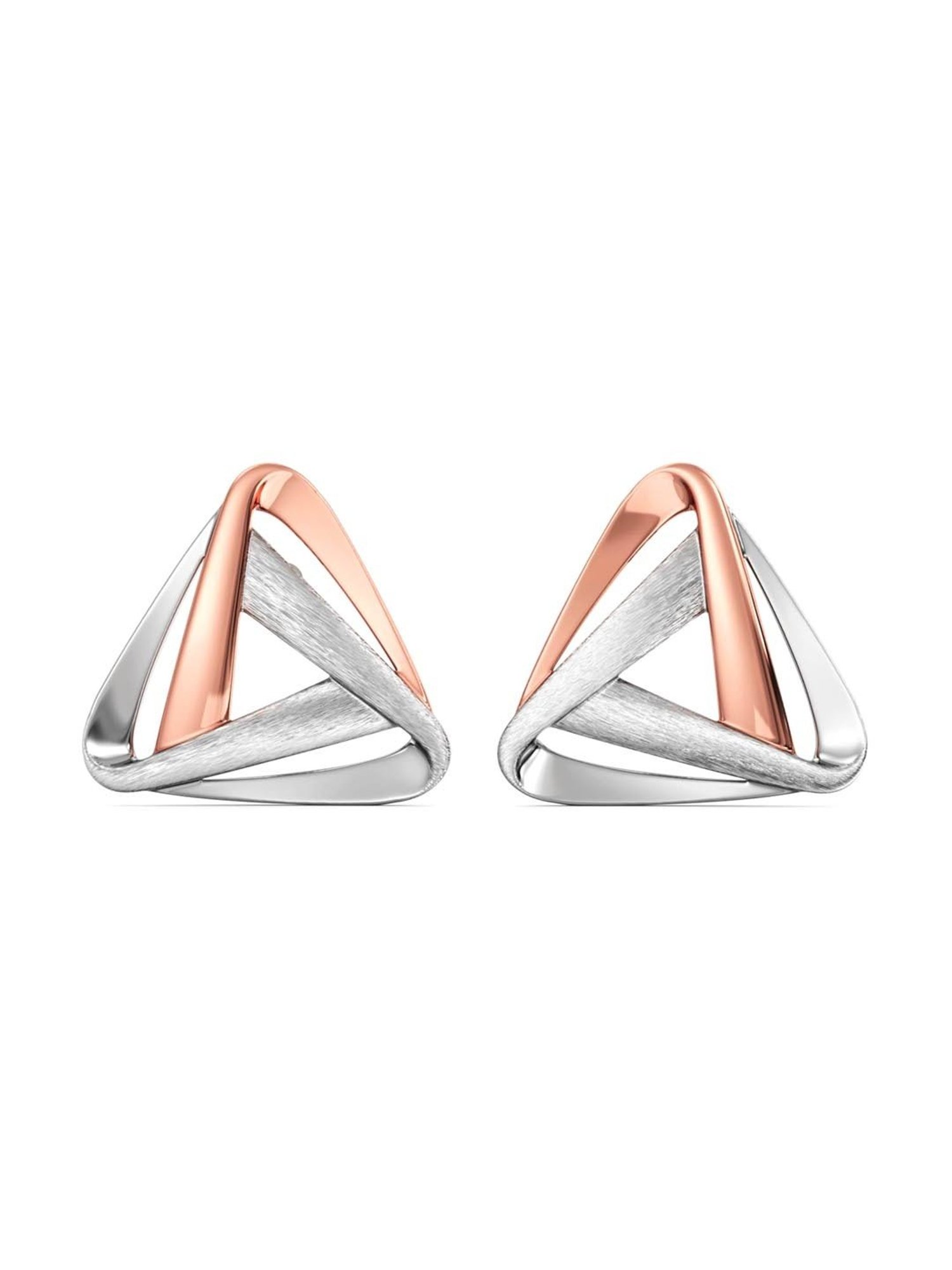 Joyalukkas 950 Platinum Bold Geometric Earrings