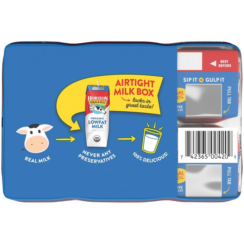 Horizon Organic 1% Plain Milk - 6pk/8 fl oz Boxes