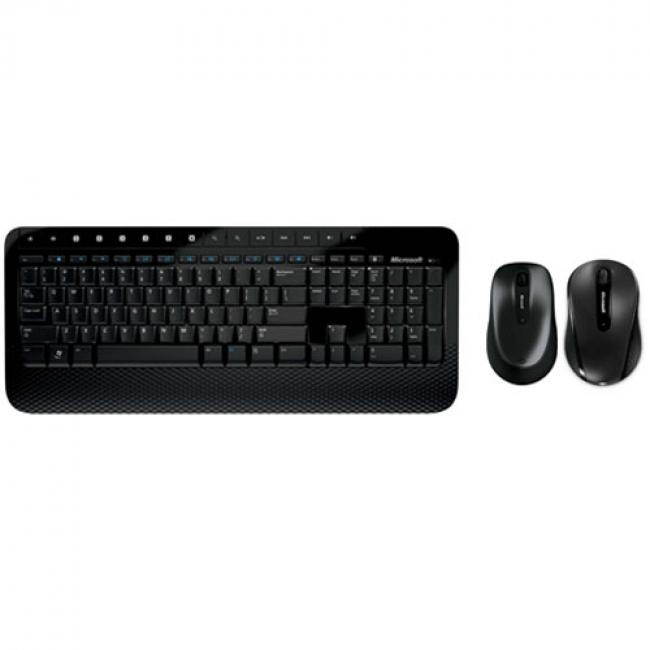 Microsoft Wireless Desktop 2000 Keyboard and Mouse + Microsoft 4000 Mouse Black - USB Wireless Mouse & Keyboard - Radio Frequency Connectivity for Mouse - BlueTrack Enabled Mouse - 1000 dpi moveme