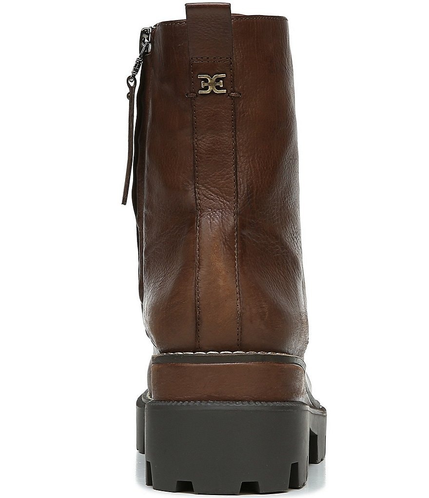 Sam Edelman Garret Leather Lug Sole Combat Booties
