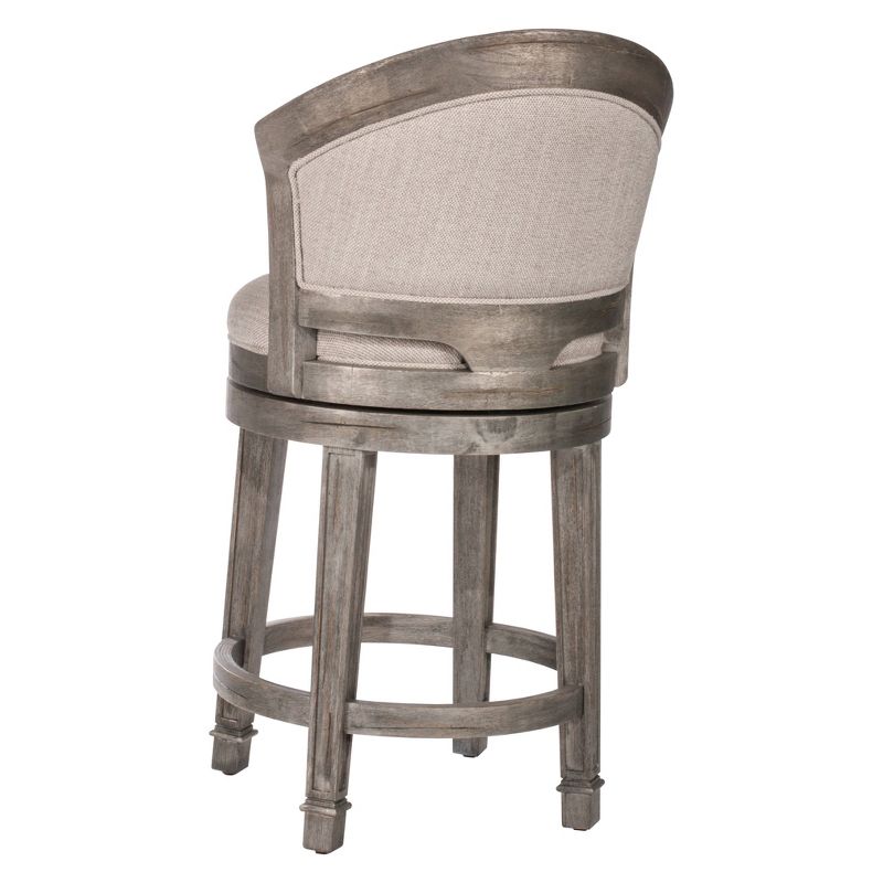 30" Monae Swivel Counter Height Barstools Distressed Dark Gray/Woven Gray - Hillsdale Furniture