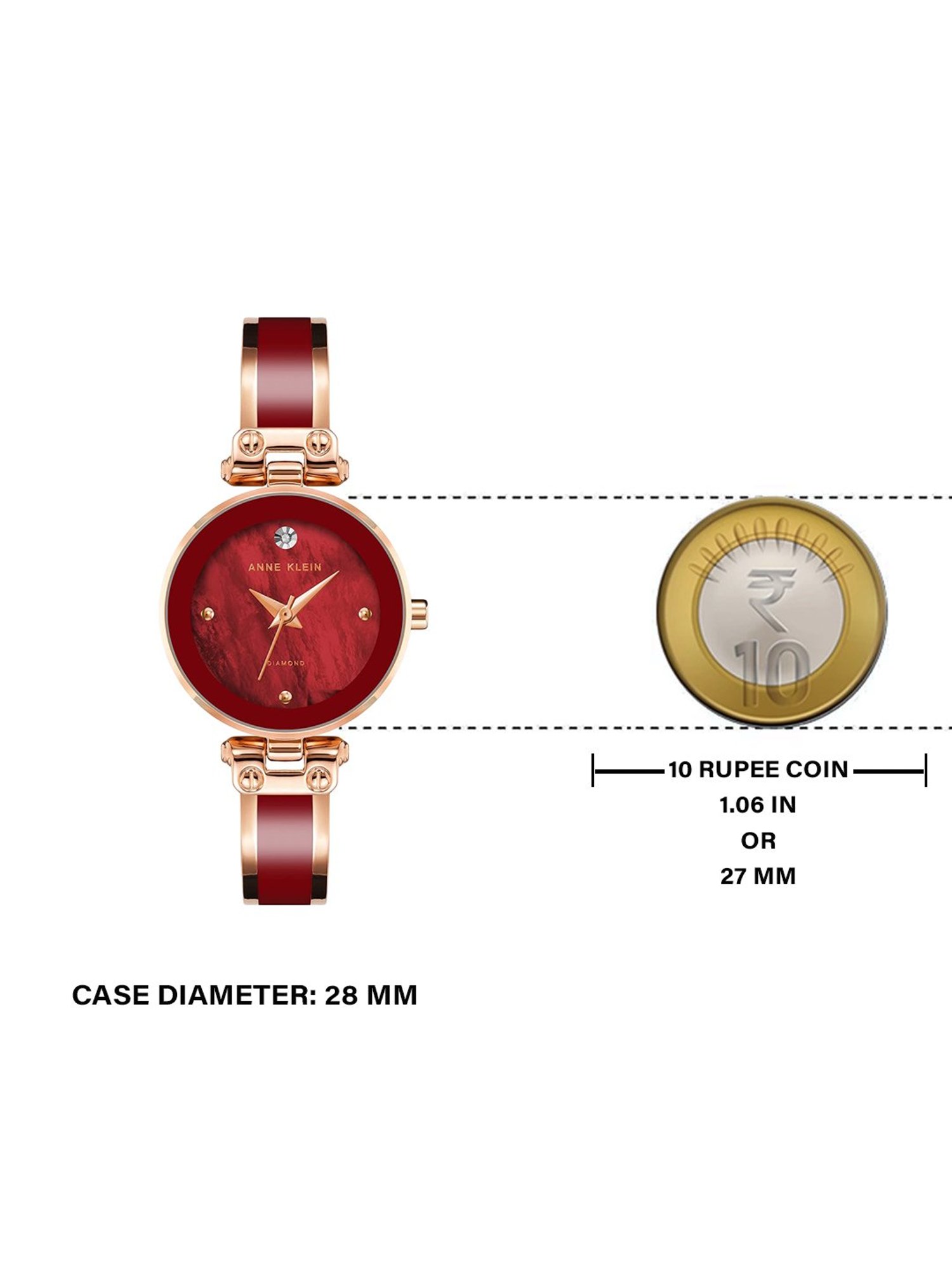 Anne Klein NDAK1980BYRG Analog Watch for Women