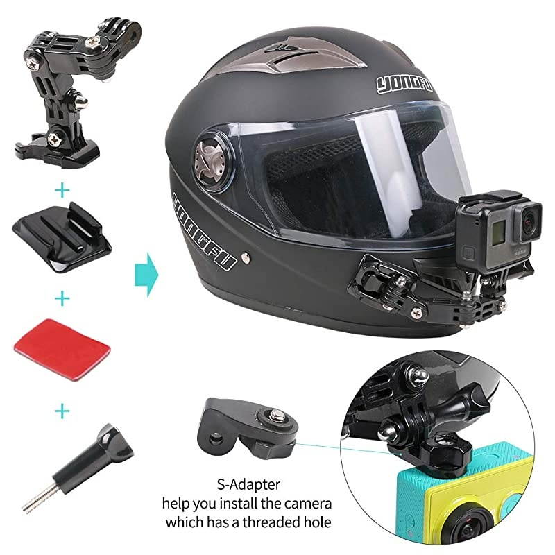 Helmet Chin Mount Kit for GoPro Hero 201865 Black4 Session3+ Action Camera and More