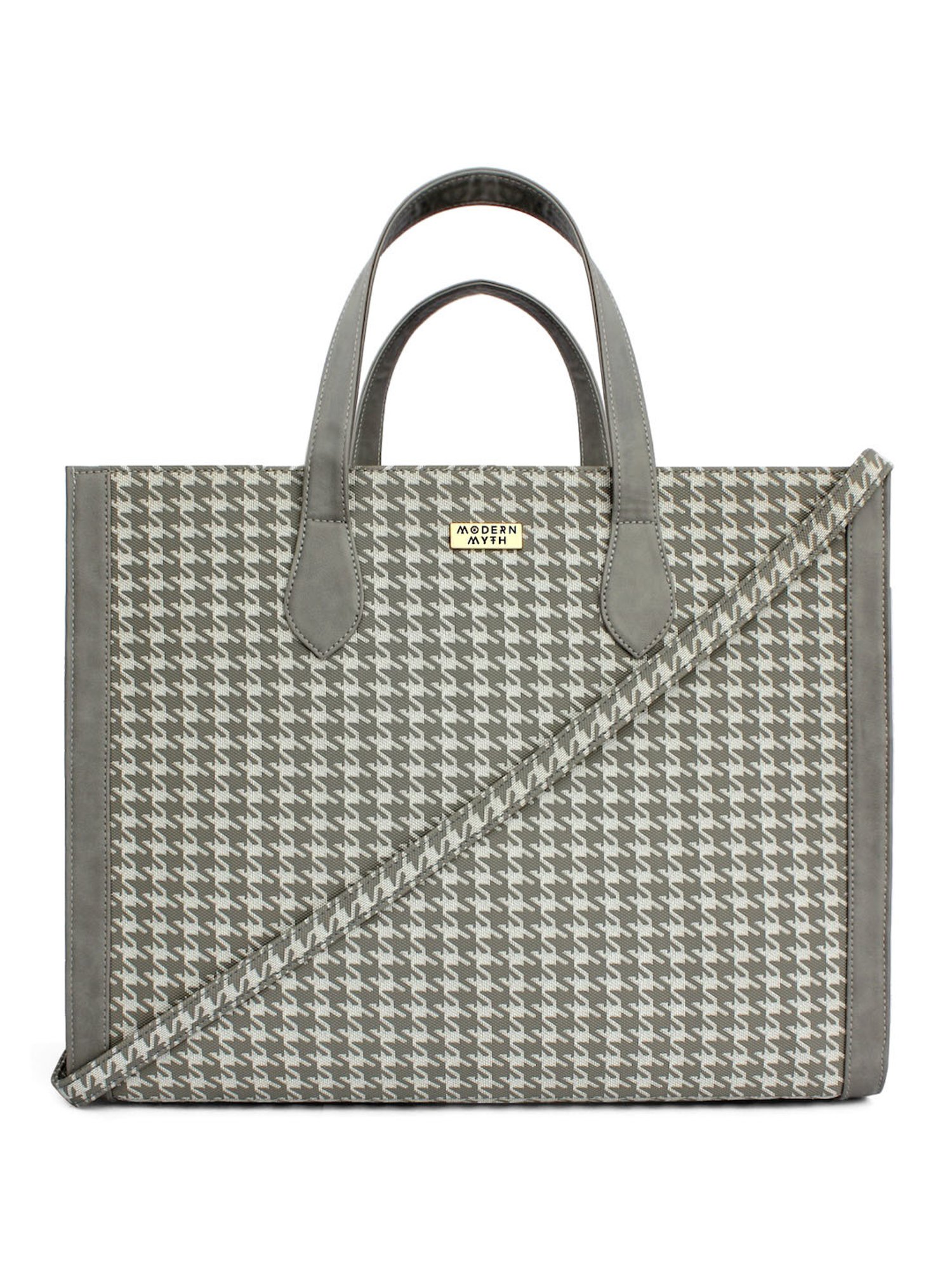 Modern Myth Cosmic Grey Printed Large Tote Bag