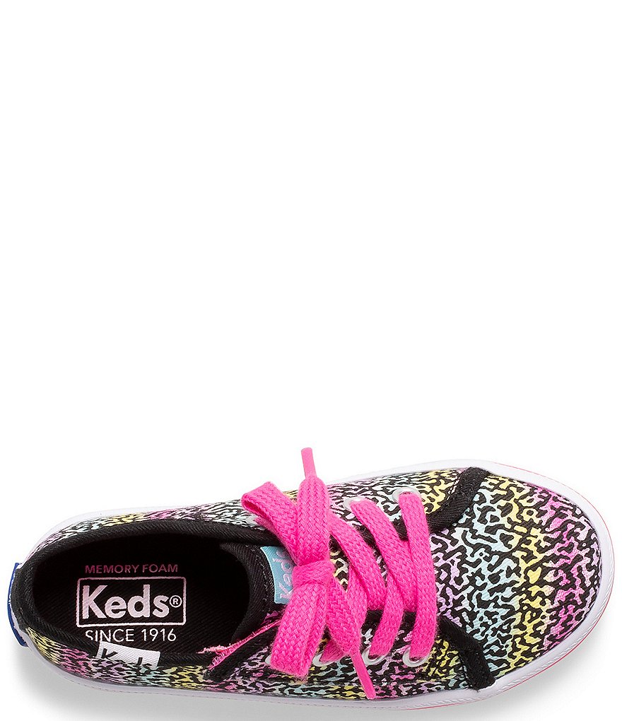 Keds Girls' Kickstart Jr Notebook Print Rainbow Sneakers (Infant)