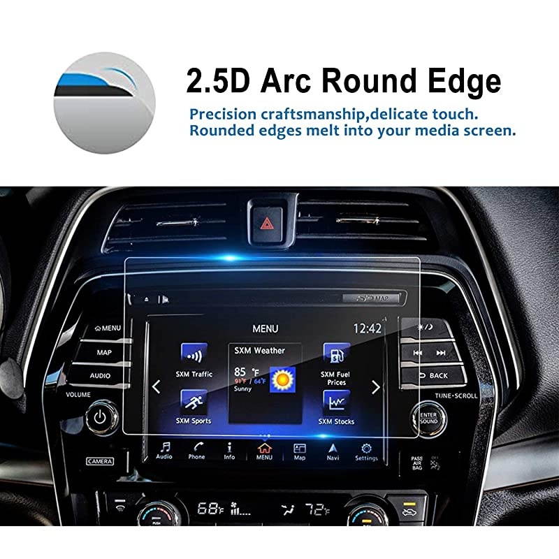 Nissan Maxima Murano 8 Inch 20162018 Car Navigation Screen Protector Glass 9H Tempered Glass Center Touch Screen Protector Against Scratch High Clarity