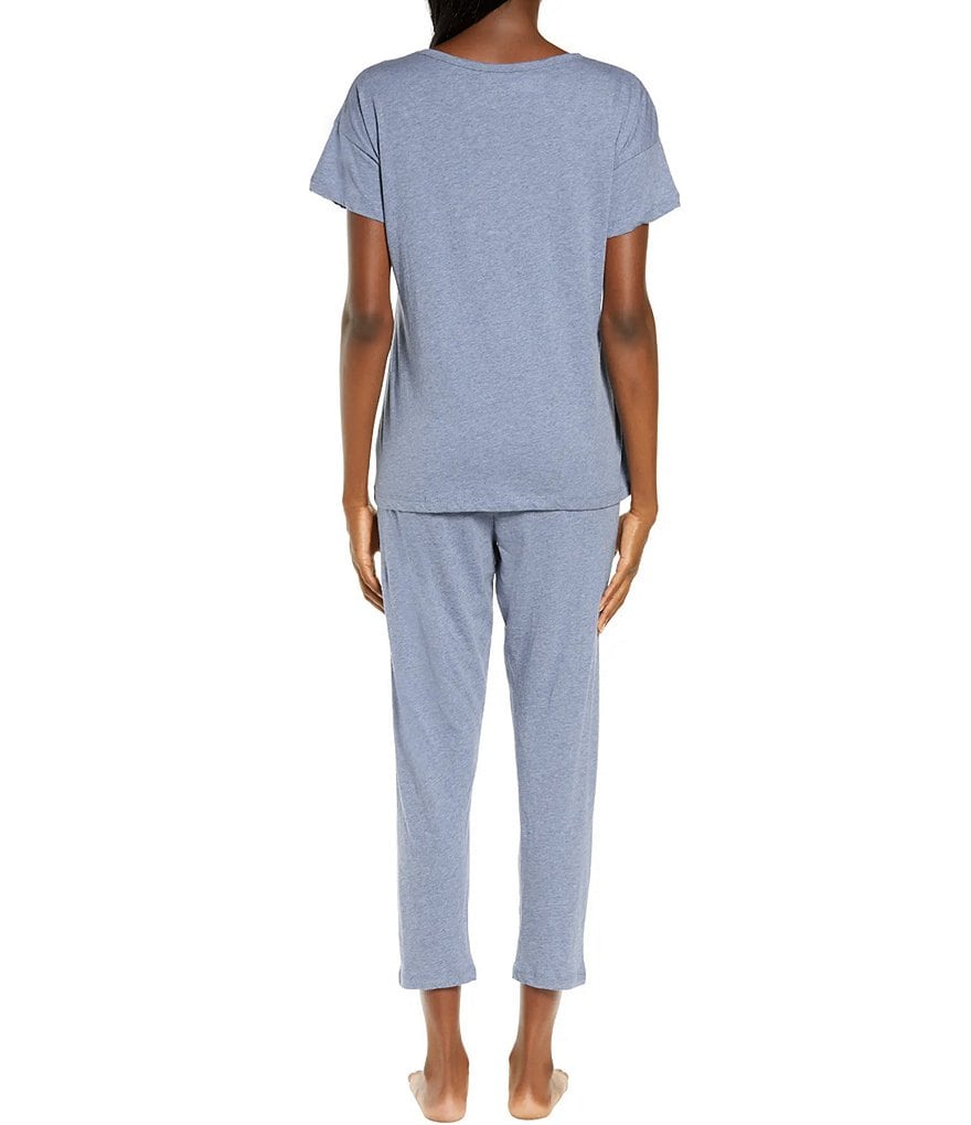 Papinelle Solid Organic Cotton Knit Tee & Jogger Coordinating Pajama Set