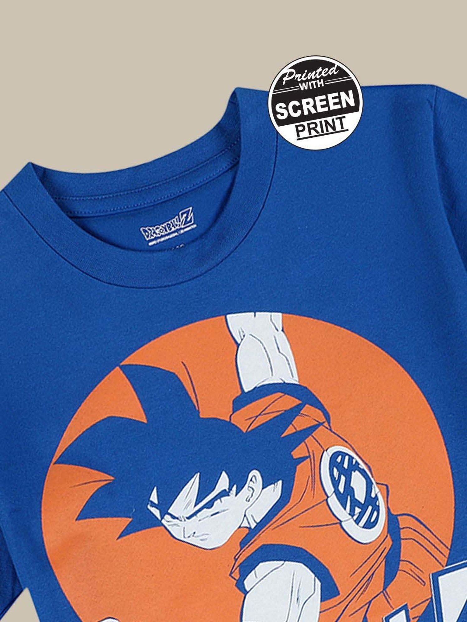 Kidsville Boys Blue Cotton Printed T-Shirt