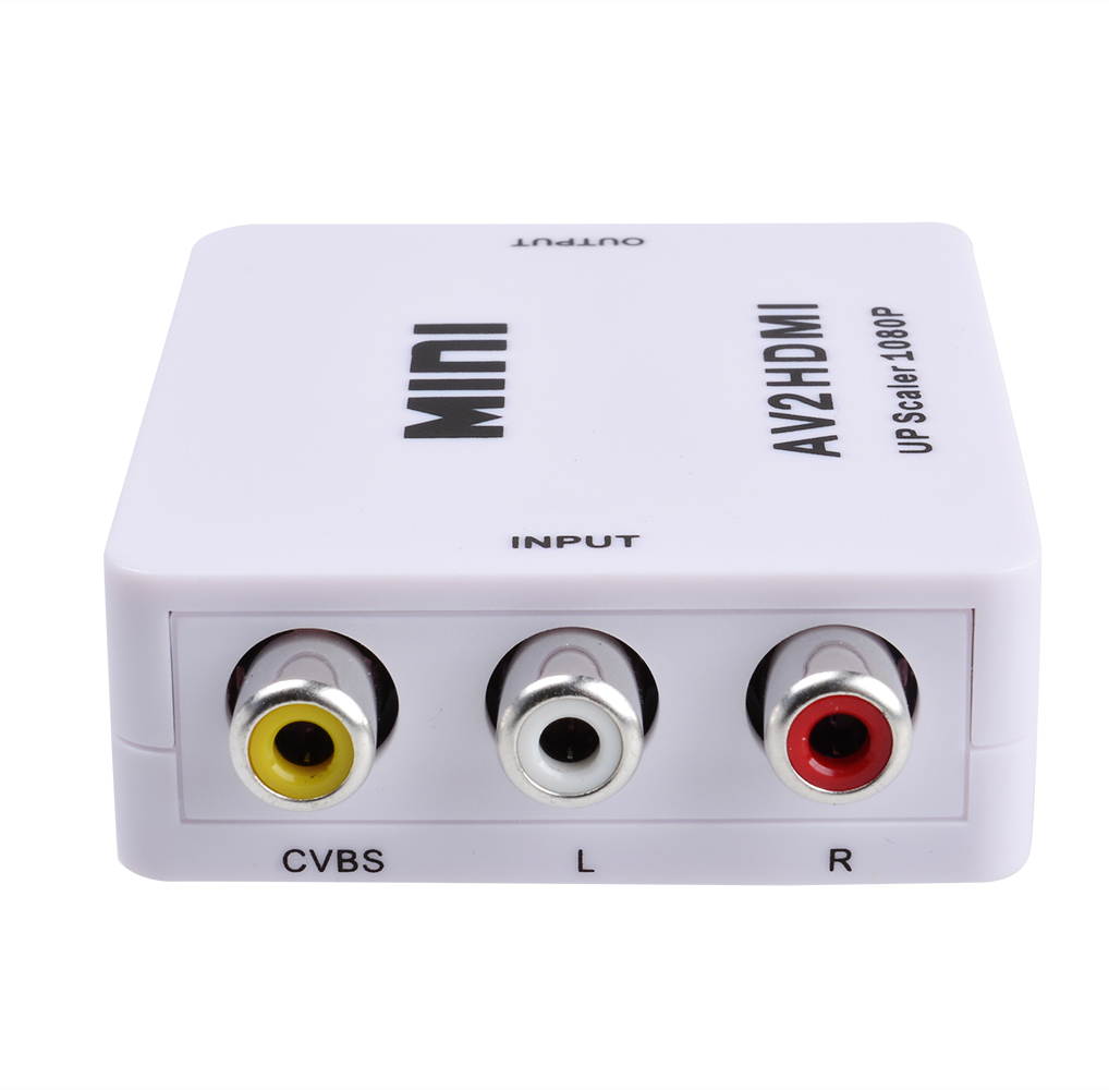 Mini Composite AV CVBS 3RCA to HDMI Video Converter Adapter 720p 1080p Upscaler