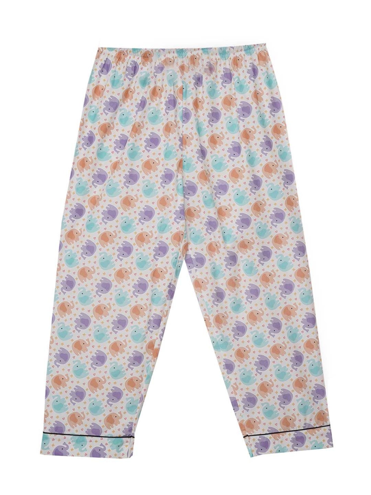 Fluffalump Boys Multicolor Cotton Printed Nightwear Top & Pants Set