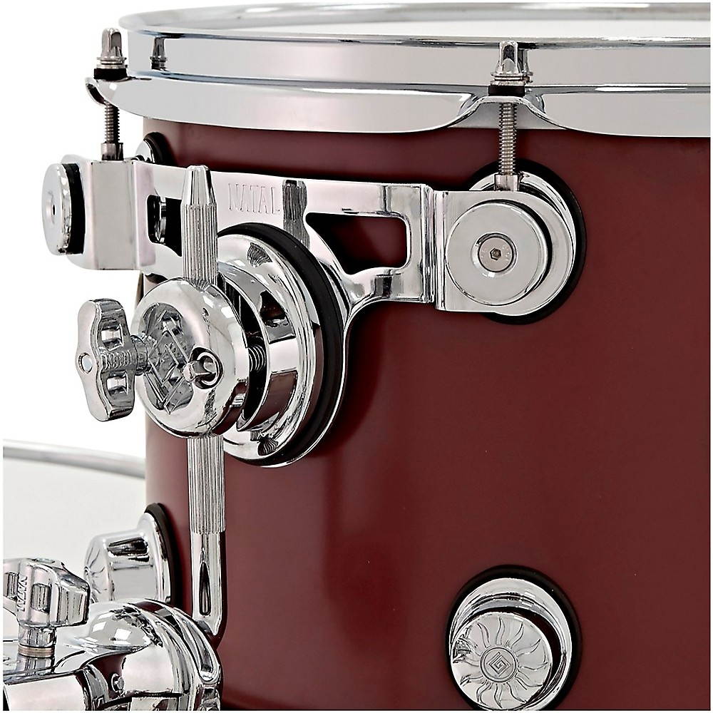 Natal Drums Cafe Racer Traditional Jazz 3-Piece Shell Pack with 18 in. Bass Drum Oxblood Red Hot Rod Suede