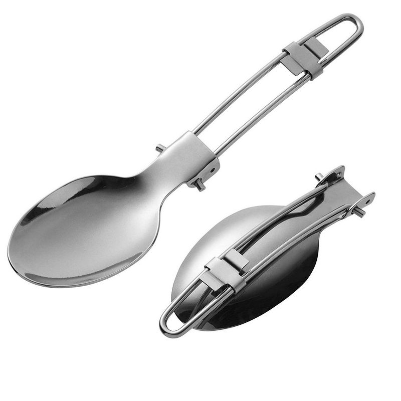 3-Piece Juvale Camping Utensils Set, Stainless Steel Travel Cutlery, Foldable Flatware Tableware with Storage Bags, Includes Fork, Knife & Spoon