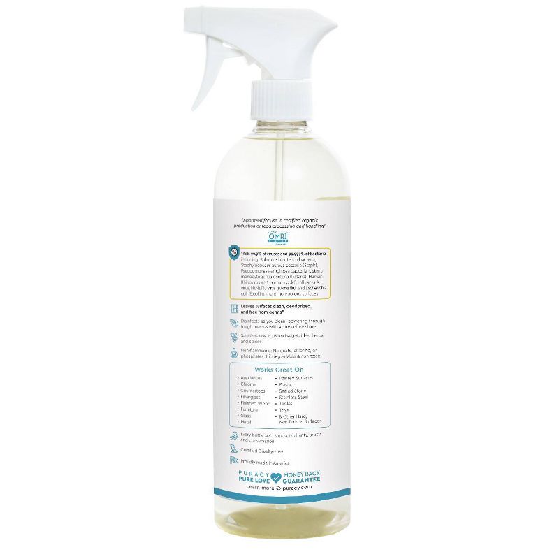 Puracy Disinfecting Surface Cleaner - Free & Clear - 25 fl oz