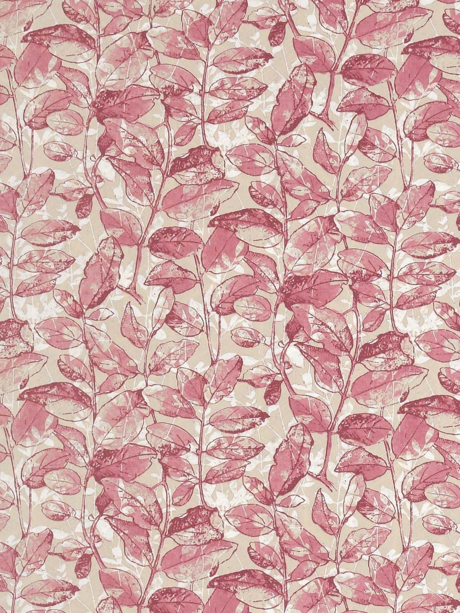 Haus & Kinder Cotton 186 TC Leafy Oasis Pink Printed Double Bedsheet with 2 Pillow Covers