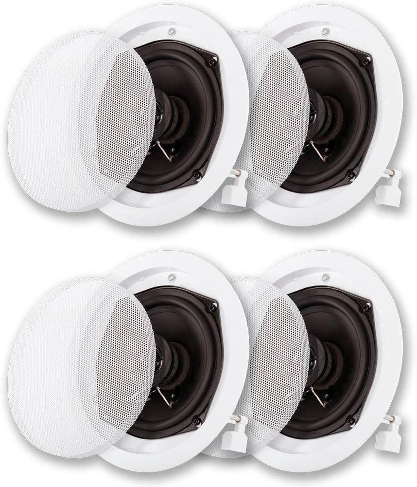 Acoustic Audio R191 in Ceiling/in Wall Speaker 2 Pair Pack 2 Way Home Theater 800 Watt R191-2PR
