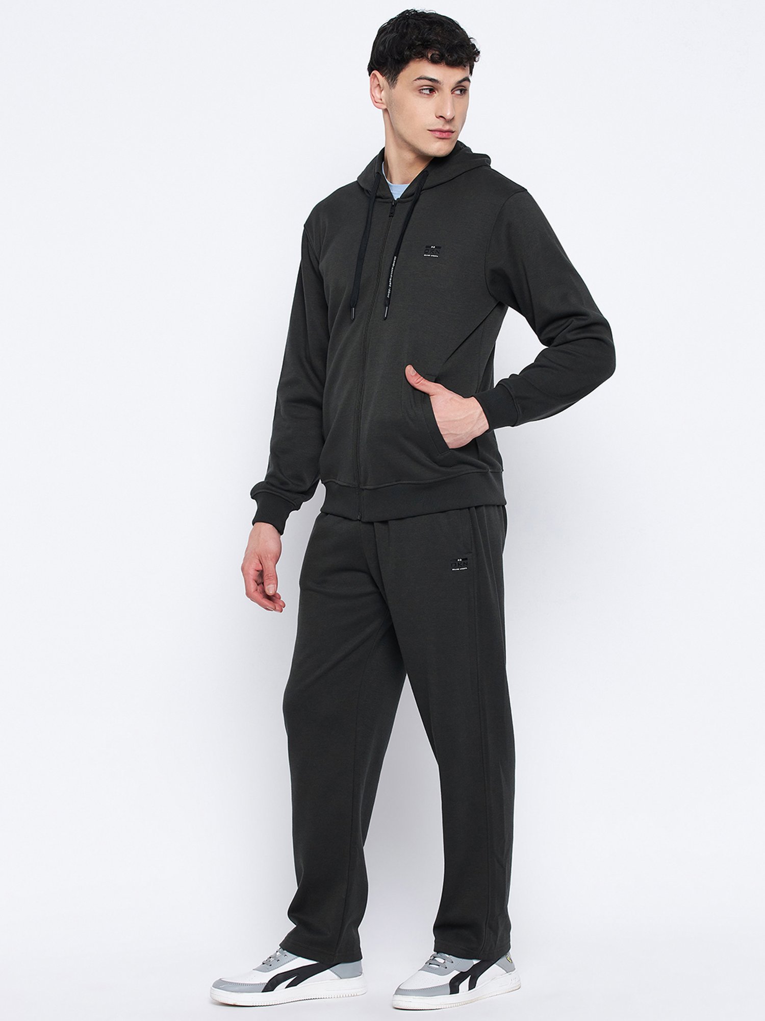 Okane Dark Olive Regular Fit Tracksuits