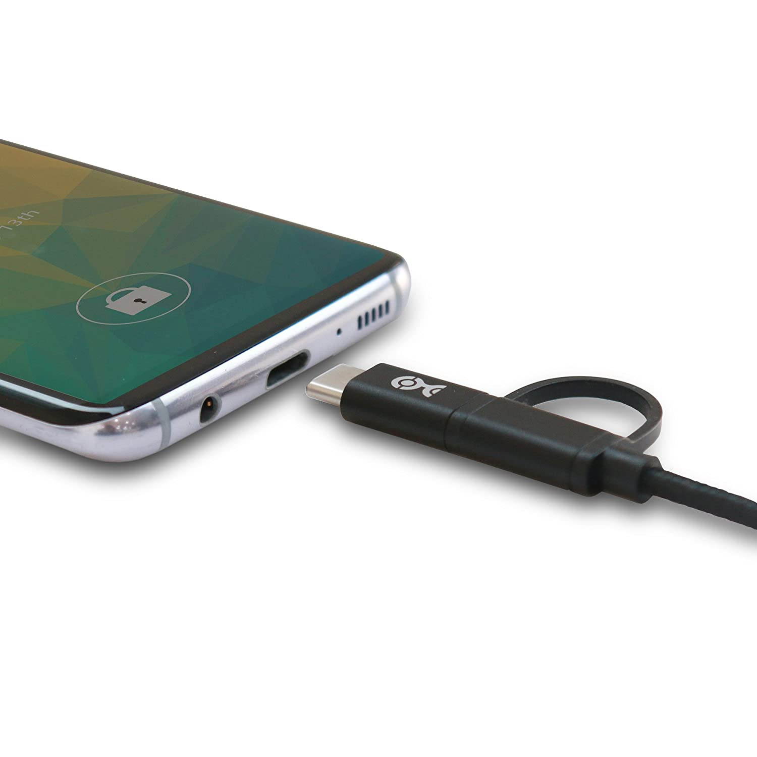 Cable Matters 2-Pack 2-in-1 USB C Cable (USB C Charging Cable) with Tethered USB C to Micro USB Adapter (Micro USB to USB C Adapter) 6.6 Feet for Samsung Galaxy S9/S8/Note 8 and More