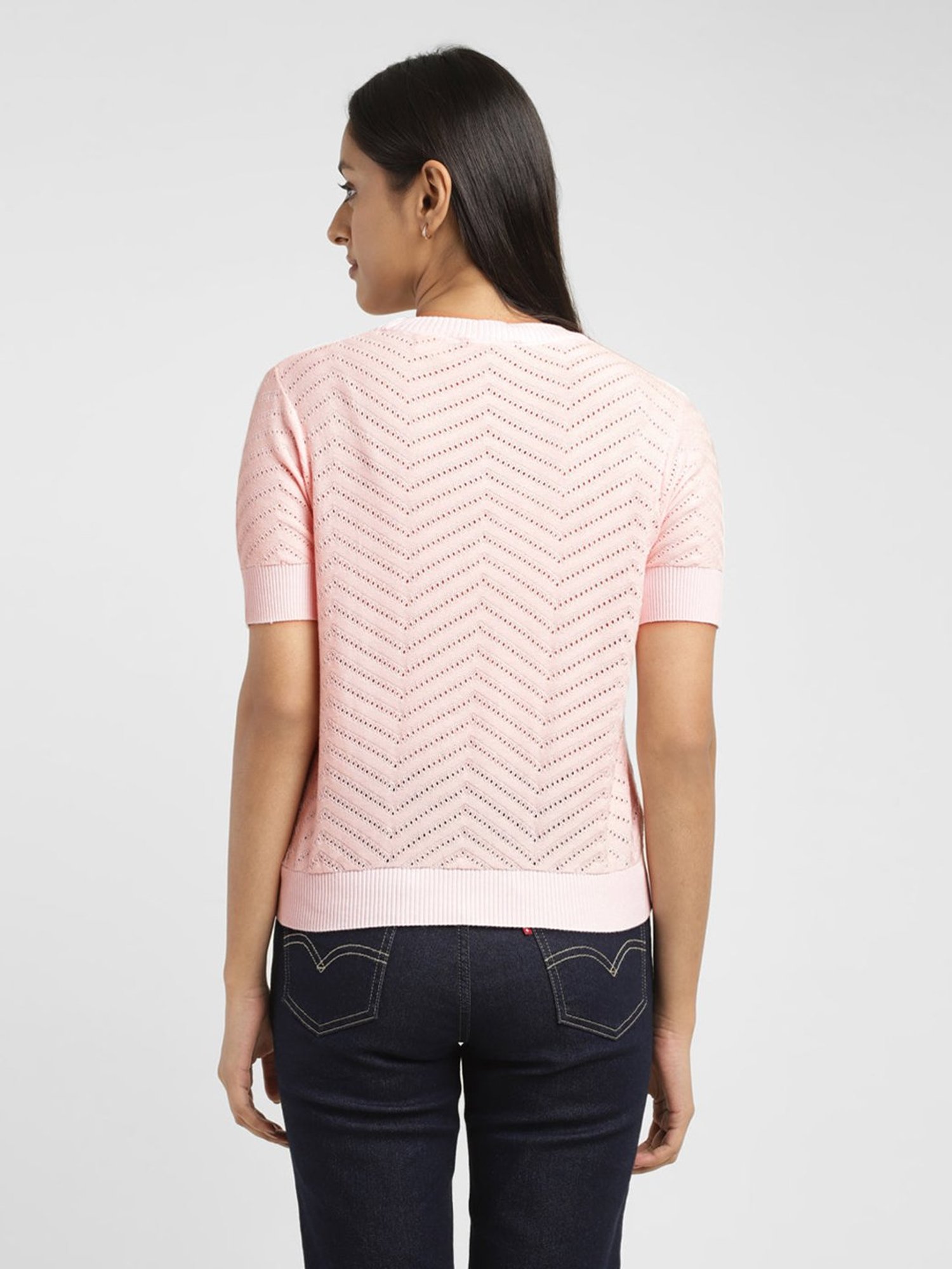 Levi's Pink Self Design Sweater