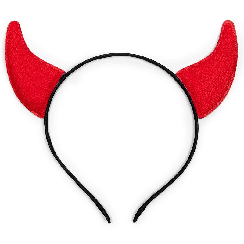 Spooky Central 6-Pack Devils Horns Headband, Cute Halloween Costume Accessories Party Favors Props, 3 in