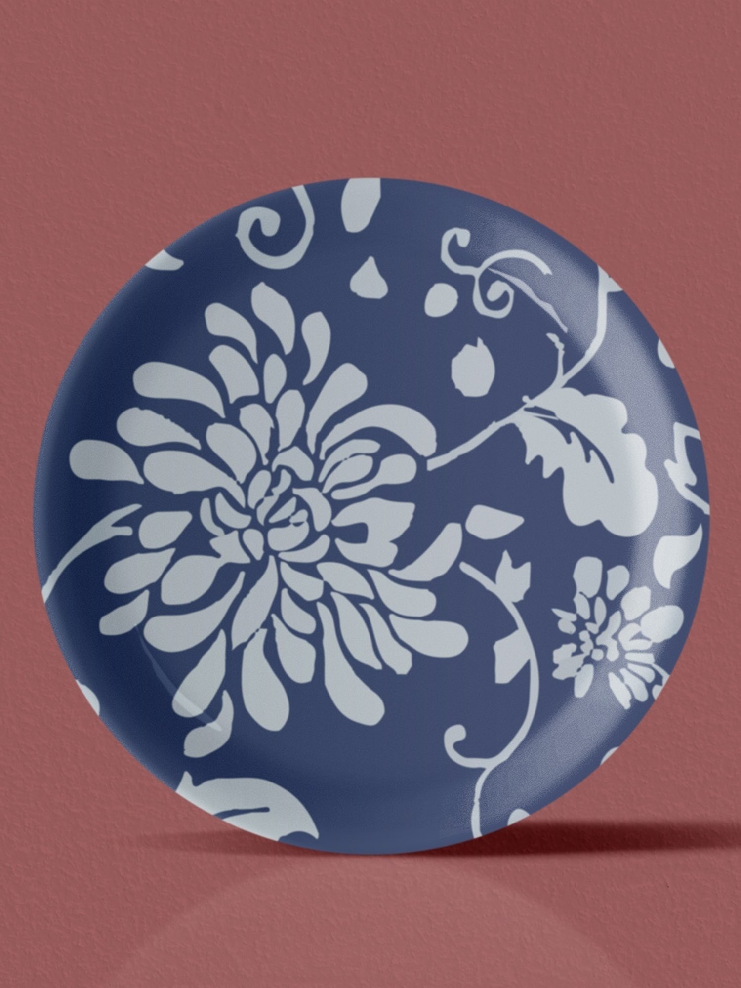 Nestroots Indigo Heritage Multicolor Porcelain Wall Plate