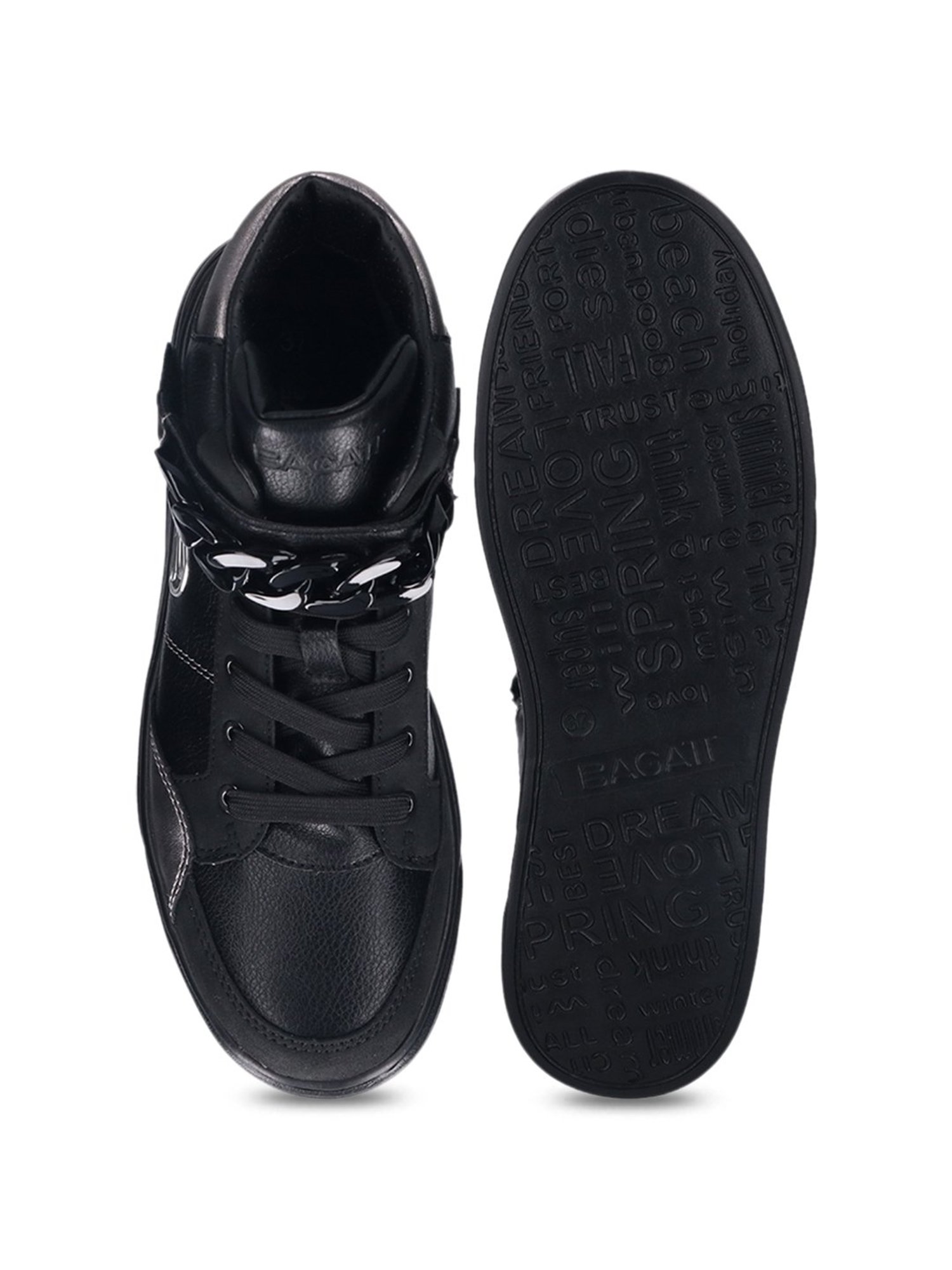 Bagatt Women's Blu Black Ankle High Sneakers