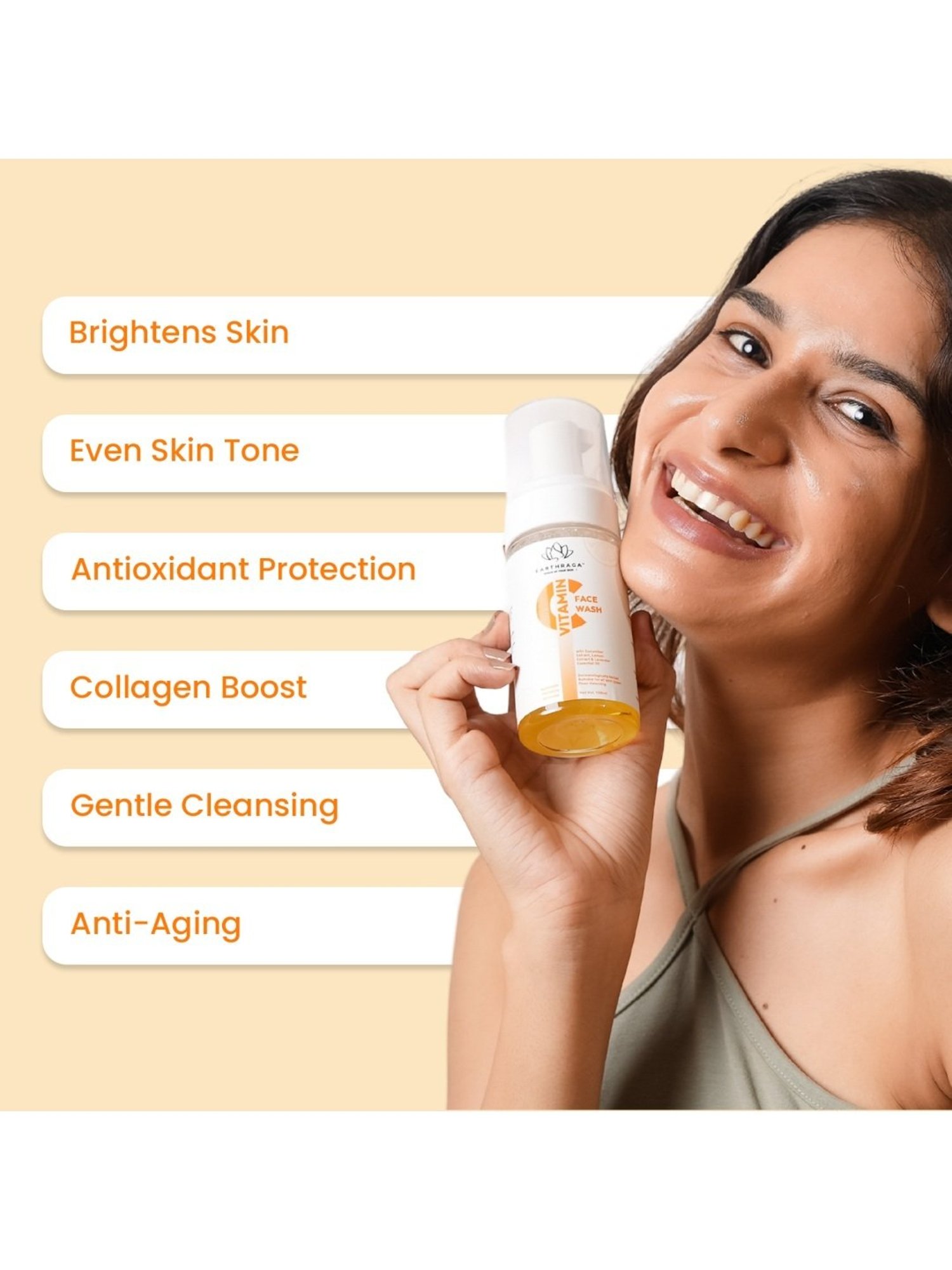 Earthraga Vitamin C Face Wash - 100 ml