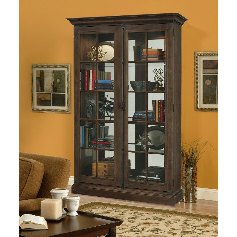 Kolczak Boho Handcrafted Mango Wood 2 Door Cabinet Light Gray - Christopher Knight Home