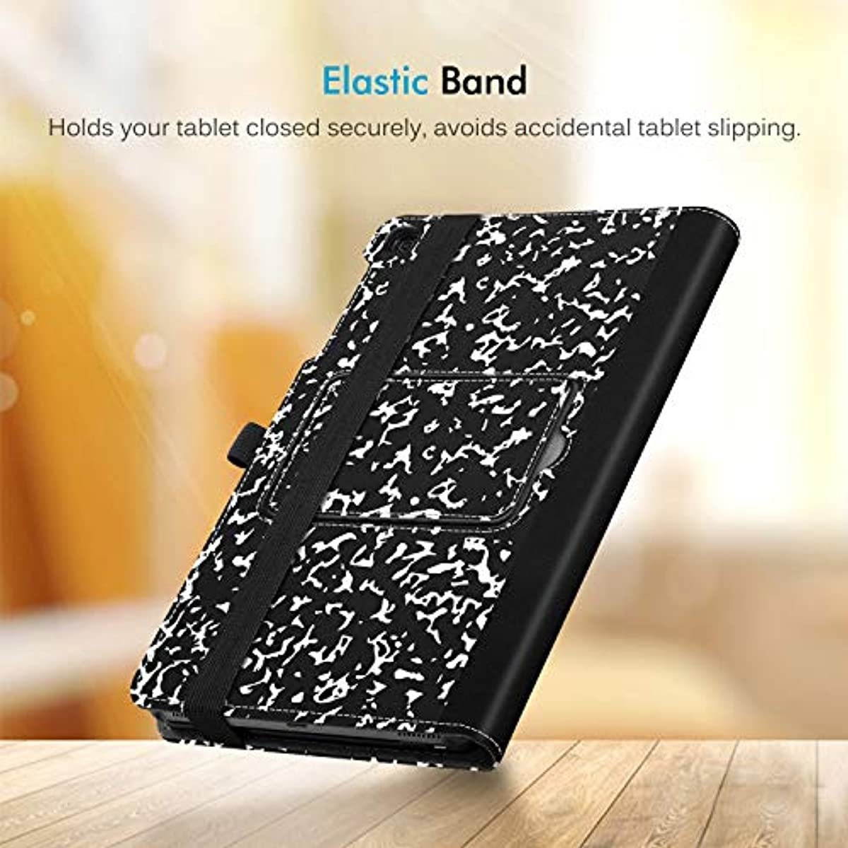 Fintie Folio Keyboard Case for Samsung Galaxy Tab A 10.1 2019 Model SM-T510(Wi-Fi) SM-T515(LTE) SM-T517(Sprint), Premium PU Leather Stand Cover with Removable Wireless Bluetooth Keyboard, Composition