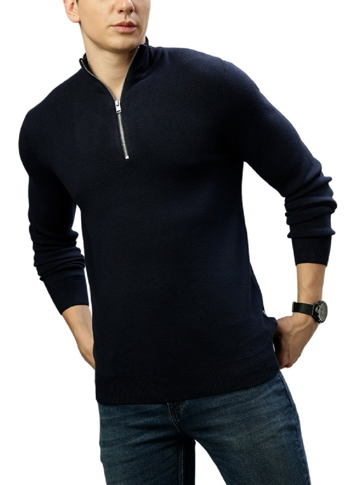 Lindbergh Blue Regular Fit Sweaters