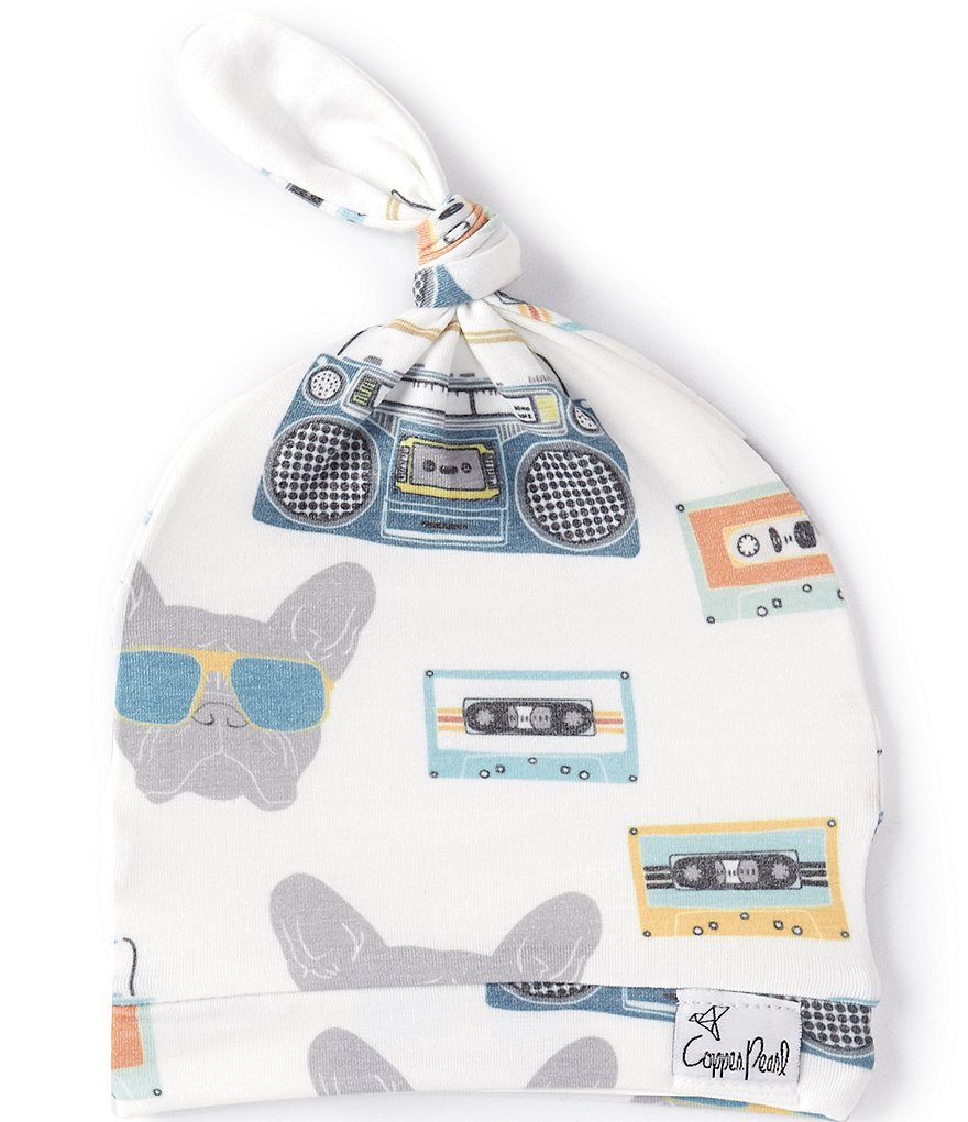 Copper Pearl Baby Boys Bruno Alta Top Knot Hat