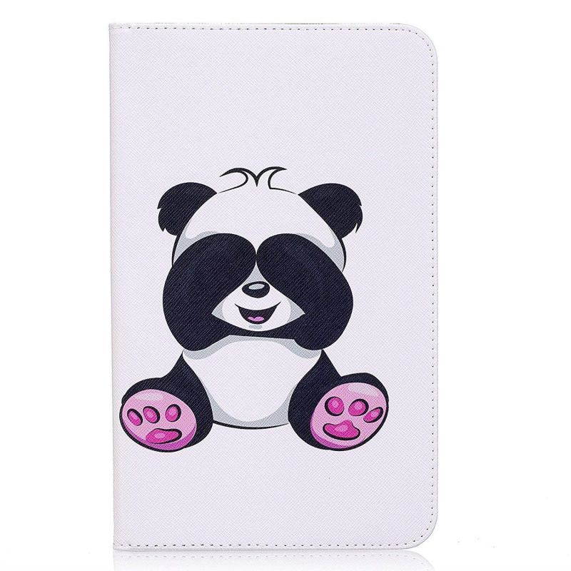 Galaxy Tab S2 8.0 Hard Case, Premium Hybrid Synthetic Leather Stand [Stylish Design] Folio Case with [Card Slots/Money Holder] Cover for Samsung Galaxy Tab S2 8.0 inch SM-T715/T710/T713, Pink Panda