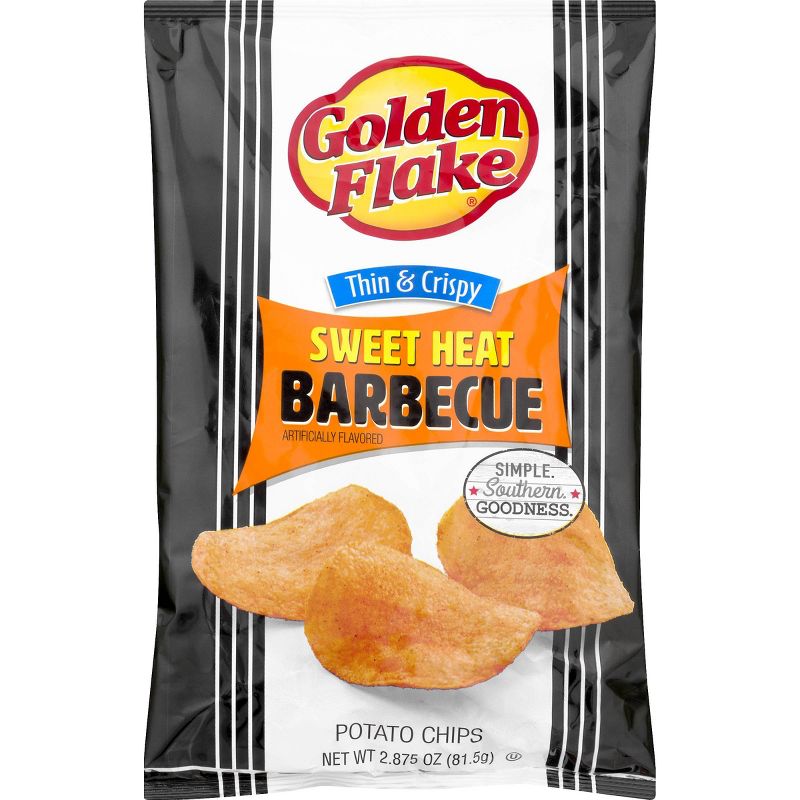 Golden Flake Sweet Heat Barbecue Thin & Crispy Flavored Potato Chips - 2.875oz