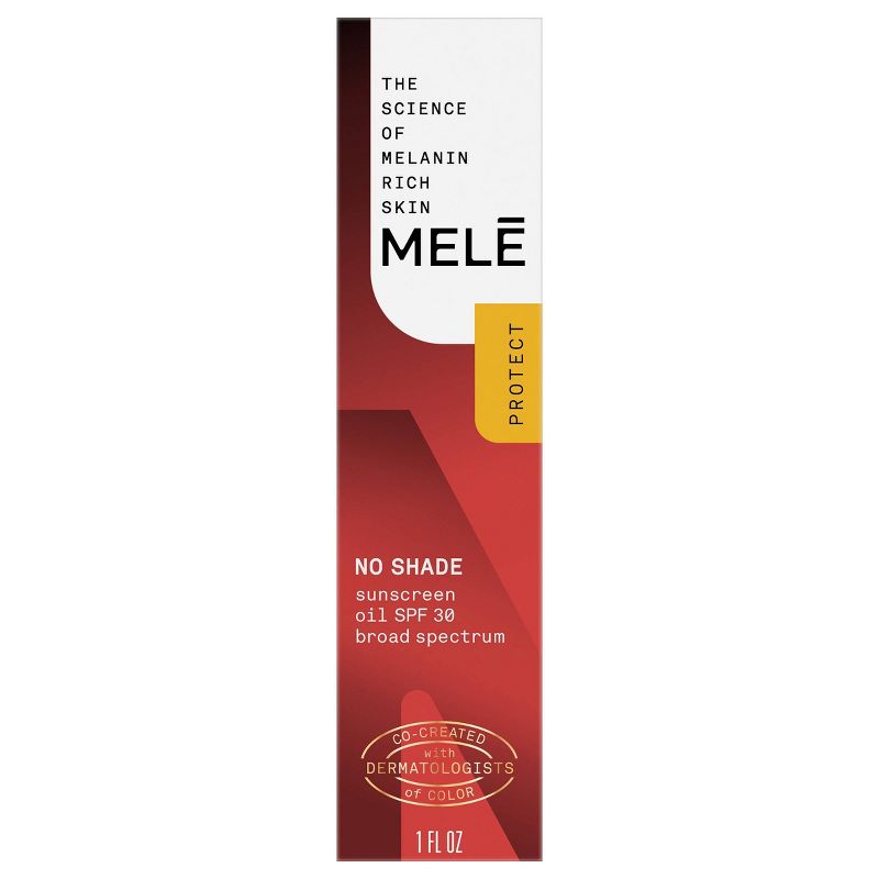 Mele No Shade Sunscreen Oil Broad Spectrum for Melanin Rich Skin - SPF 30 - 1 fl oz