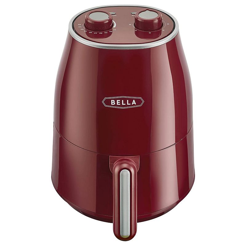 Bella 14778-SN Small Electric Hot Air Fryer No Oil Deep Cooker Convection Machine Houseware Appliance with Basket, Red