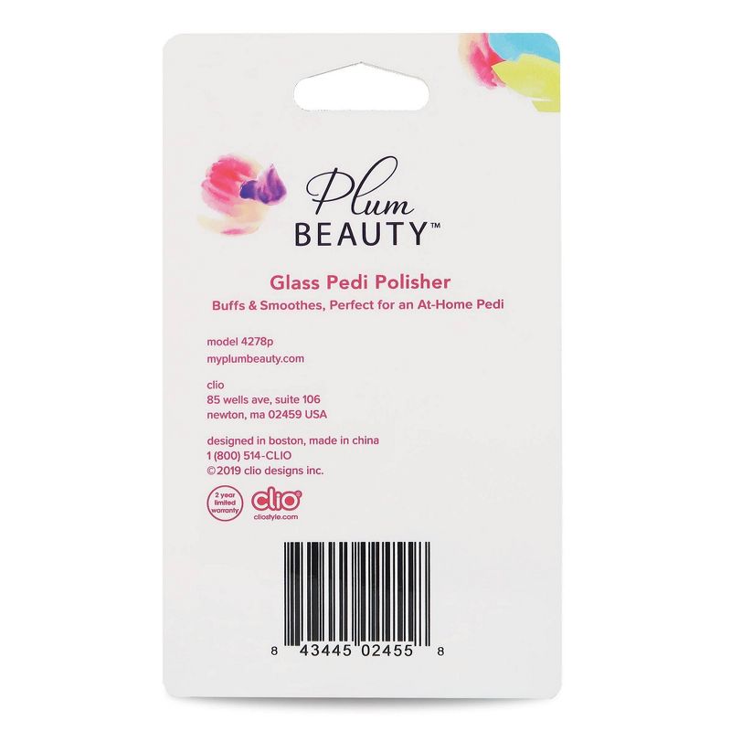 Plum Beauty Glass Pedi Polisher Nail Buffer