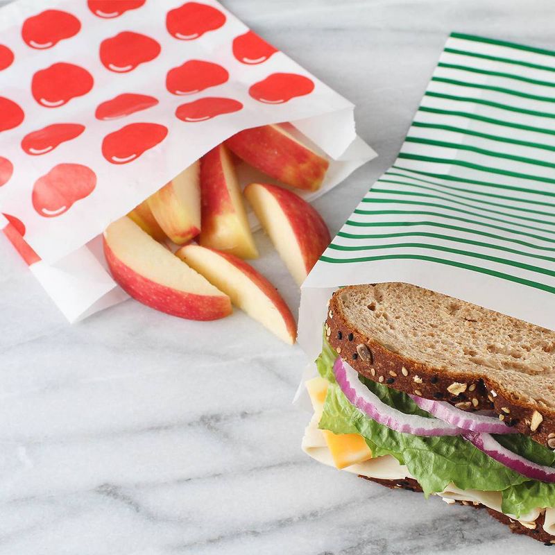 Lunchskins Recyclable & Sealable Paper Sandwich Bags - Apple - 50ct