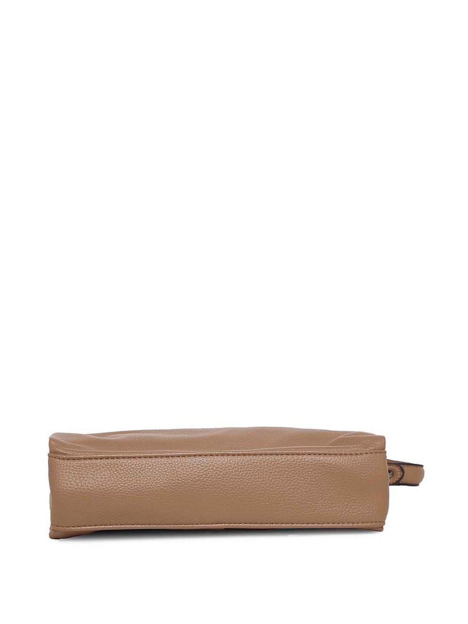 Marina Galanti Brown Rivets Medium Baguette Bag