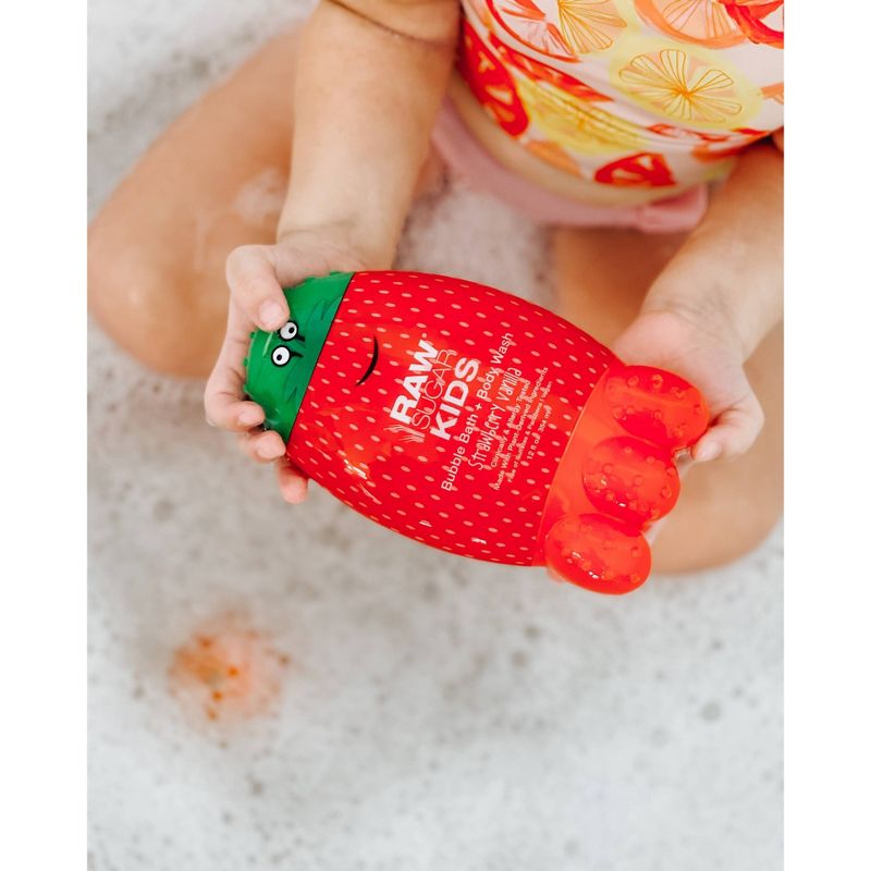Raw Sugar Kids Bubble Bath + Body Wash Strawberry Vanilla - 12 fl oz