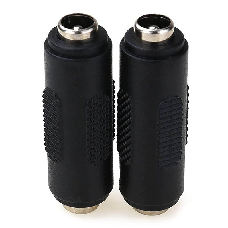 12V 55mm x 21mm DC Power Connector Adapter 1224V Female to Female Power Jack Socket for Led Strip CCTV Security Camera Cable Wire Ends Plug Barrel 2PCS