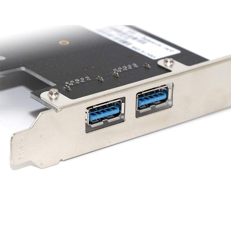 4 Port PCIE PCI-e to USB 3.0 (2 x Type A+ 20 Pin Internal) Expansion Card Hub Controller PCI Express Card Adapter w/ SATA Power