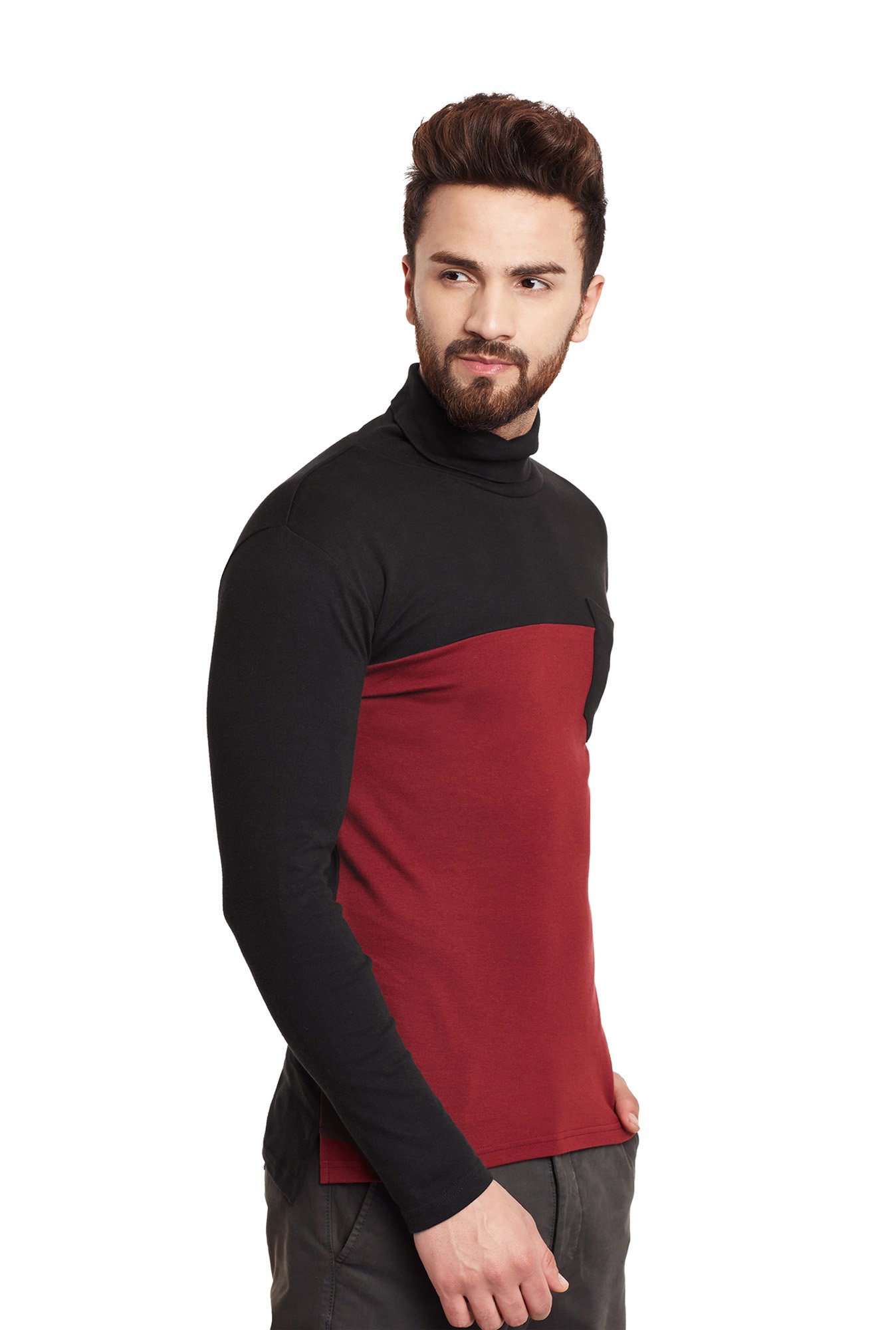 Hypernation Black High Neck T-Shirt