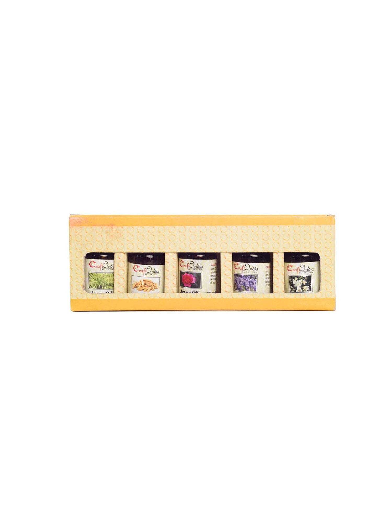 eCraftIndia Multicolor Ceramic Aroma Oil -  Set of 5